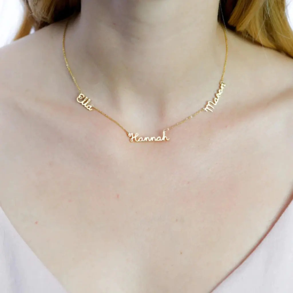 Customizable Name Necklace with Multiple Names