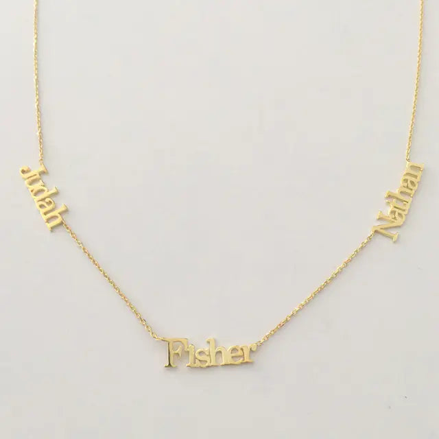 Customizable Name Necklace with Multiple Names