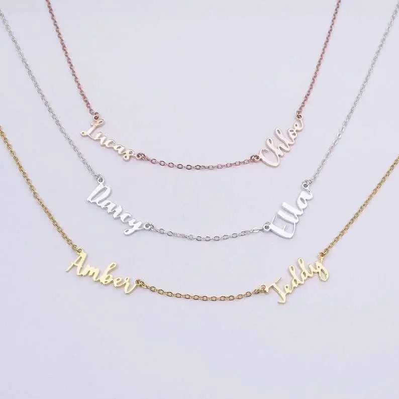 Customizable Name Necklace with Multiple Names